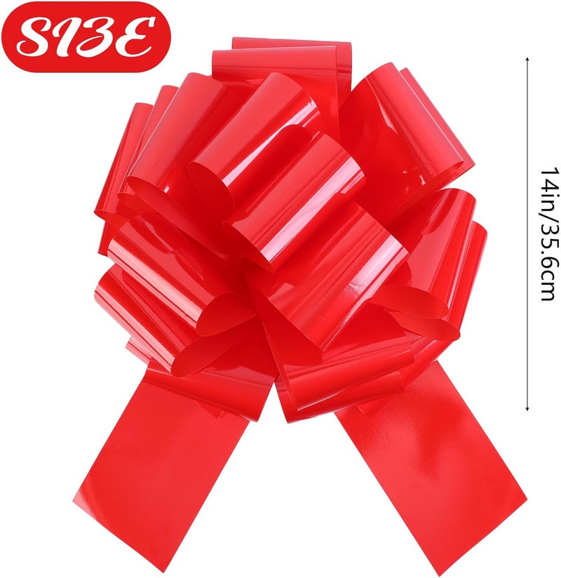 HCHENBOW 14 Inch Big Red Bow,1Pcs Big Bow for Present,Big Gift Bow for Appliances,Bikes,Table Decorations and Party Events Decoration - Image 5